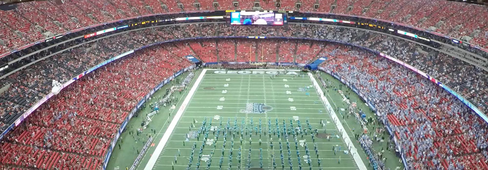 Parachuting cows in to stadium
